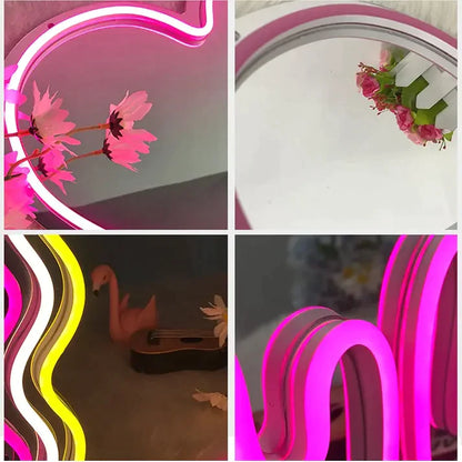 Acrylic Wall Mounted Neon Sign Led Infinity Mirror